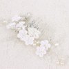 Wedding Flower Bridal Hair Comb Rhinestone Hair Pieces for Brides Pearl Bridal Hair Pins Flower Girl Headpiece Wedding Flower Hair Accessories for Brides YISSION