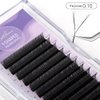 NATUHANA YY Eyelash Extension 0.10mm LU Curl 8-14mm Mixed Makeup Tray Lash Supplies Premade Fans Y Shape Volume Lash 12Raws/Case Premium Faux Mink False Lash Extensions (8-14 MIX, black ;0.10 LU)