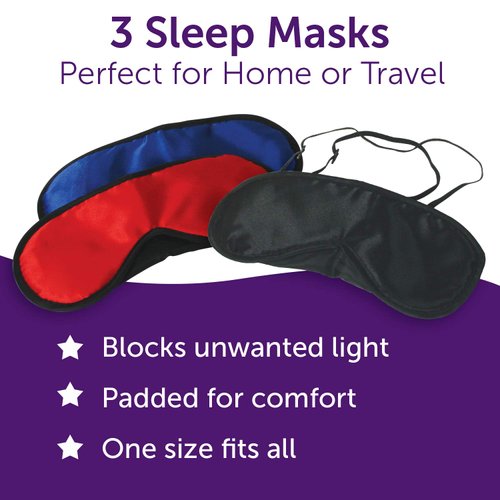 Flents Sleep Masks + Ear Plugs Super Sleep Kit | Includes 100 Pairs of Soft Foam Sleep Ear Plugs and 3 Sleep Masks | NRR 33, 100 Pack