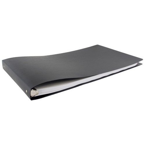 11x17 1" Round Ring, Black Poly Binder