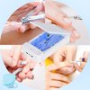 Setgnur Nail Tool Box with Blue Light - Cleaner Box for Nails Tips Art Portable USB Nail Machine Plastic Cleaner Tool for Nail Salon, Tweezers, Jewelry, Phone, Manicure Tools Cleaning