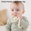3 Pack Ring Teether Baby Infant Toys, Silicone Teething Ring Toys for Babies 0-6 Months, Seposeve Baby Teethers 6-12 Months 12-24 Months, Easy to Grasp Toy, Baby Teething Relief, Green Blue White