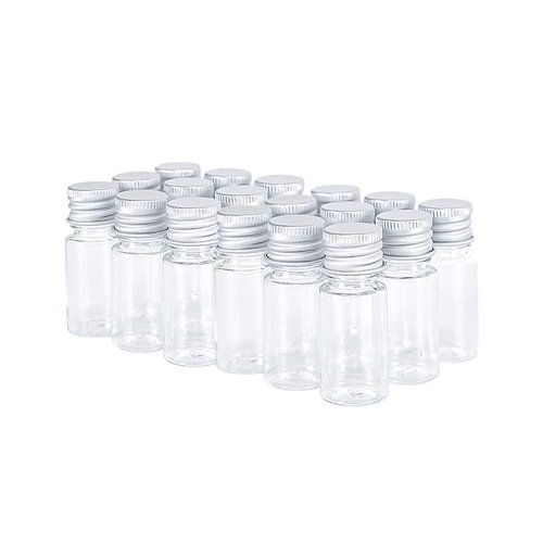 20pcs 10ml Small Travel Plastic Bottle Portable Fluid Transparent Refillable Bottles Storage Jar Eco-Friendly