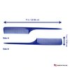 Allegro Combs Rat Tail And Three Row Combs For Women Parting Hairstylist Wide Tooth Comb Detangling Hair Styling Apply Product In Curly Hair Made In The USA 2 Pcs. (Royal Blue)