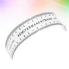 Healifty Eyebrow Embroidery Ruler Plastic Curved Makeup Brow Ruler Tattoo Measure Tools for Lady