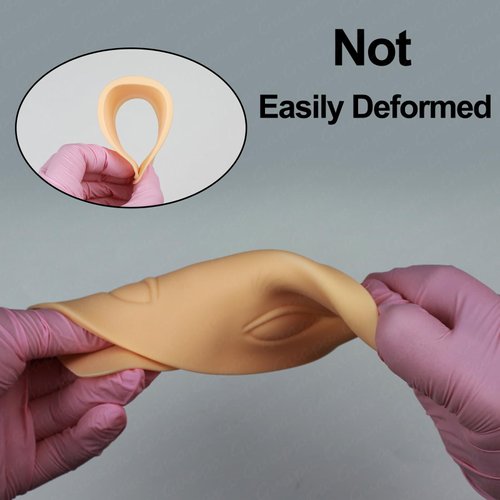 Guapa 3D Eyebrow Module Silicone Skin with Printed Guiding Lines for Starters and Professional Tattoo Training Perfect for Permanent Makeup Hairstroke Eyebrows Practice (3D eyebrow template-1 pcs)