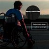 Wheelchair Armrest Accessories Side Bag，Wheelchair Bag，Multi-Pocket Reflective Tape mesh Pocket Walker Wheelchair armrest Storage Bag Suit for Elderly, Seniors,Handicap,Disabled