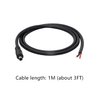 DC Power Pigtails Cable,3FT DC 5.5MM x 2.1MM Male Plug to Bare Wire Open End Power Wire Supply Repair Cable,16 AWG Barrel Connector Pigtail for CCTV Security Camera,DVR,LED Strip Light Etc-2 Pcs(M)
