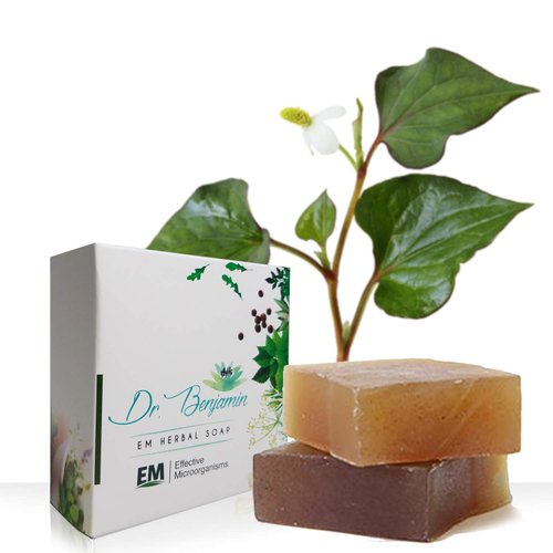 Dr. Benjamin Handmade Natural EM/Effective Microorganism Technology and Herb Bath Bar Soap (Houttuynia Cordata, 10 pack)