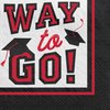 "Way To Go!" Red Beverage Napkins (Pack of 40) - 5" x 5" - Eco-Friendly Paper - Perfect for Parties, Events & Celebrations
