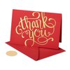 Papyrus Blank Holiday Thank You Cards Boxed with Envelopes, Blank Red and Gold (12-Count)