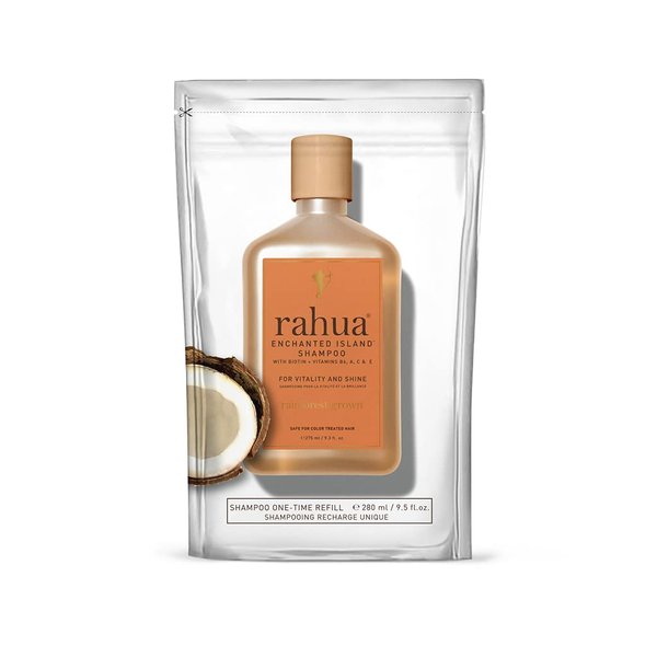 Rahua Enchanted Island Shampoo Refill, 9.5 Fl Oz (Recyclable Packaging), Promotes Strength, Hair Growth and Gives Shine to All Hair Types, Nourishing Hair Shampoo for Men and Women