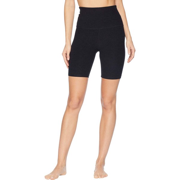 Beyond Yoga Women's High Waisted Biker Shorts, Darkest Night, Black, XS