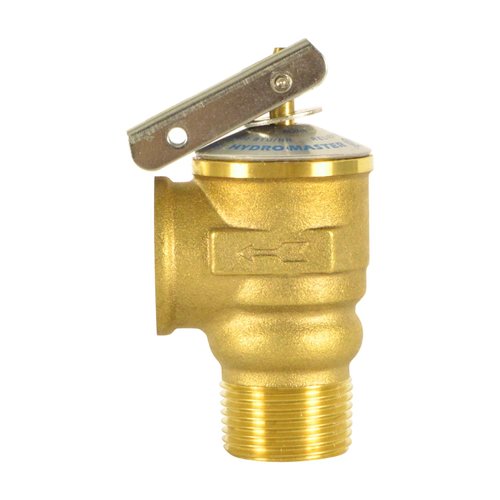 HYDRO MASTER Safety Relief Valve With 3/4 Inch Thread 30 PSI ASME Hot Water (30 PSI)
