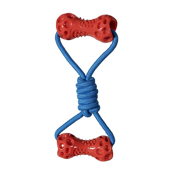 Chase 'n Chomp Buddy Fetch-Tug Floating Dog Toy with Two Dental Bones