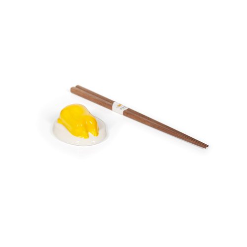 Gudetama The Lazy Egg Chopstick Set & Ceramic Holder | Reusable Chopsticks Set