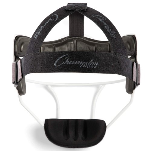 Champion Sports Steel Softball Face Mask - Classic Fielders Masks for Adults - Durable Head Guards - Premium Sports Accessories for Indoors and Outdoors - White