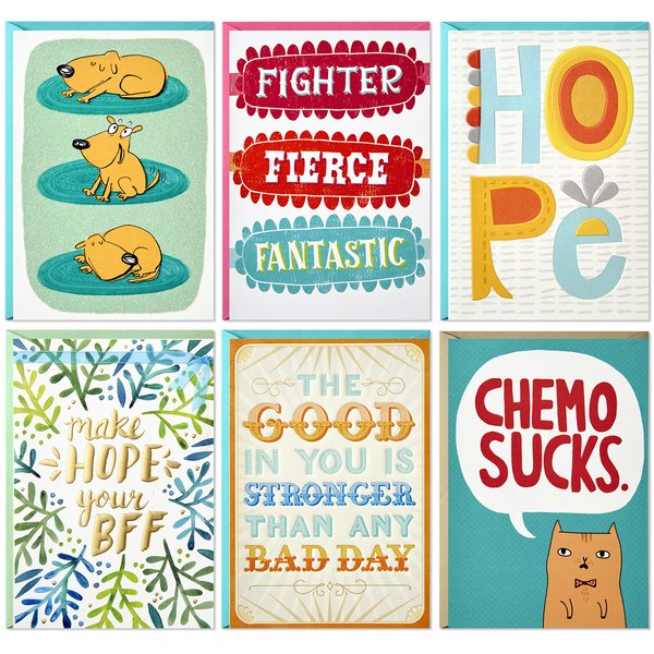 Hallmark Shoebox Cancer Support Card Assortment (6 Cards with Envelopes) (1499RZG1002)