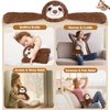 SuzziPad Microwavable Stuffed Animal, Heated Stuffed Animals Sloth Plush for Anxiety, Bedtime, Cuddle & Companion, Soreness & Pain Relief, Warmer Sloth Stuffed Animal, Sloth Gifts for Women, Brown