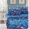 Sheet Set For Boys/Teens Blue Dog Multi-Color Dogs Brown Blue White Black Bones Balls New # Blue Dog (Twin)