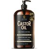 INFINA ESSENTIALS Pure Castor Oil for Hair Growth, Scalp, Skin, Face & Eyelashes - 100% Pure Hexane Free Cold Pressed Castor Oil Glass Bottle - Nourish & Moisturize Hair & Skin - 16 fl oz