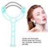 Facial Hair Remover, Effective Epilator Portable Face Lips Hair Removal Plastic Spring Device Beauty Tool for Women & Men Hair Removal Spring Threading Epilator Face Facial Hair Removal Stick (Green)