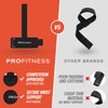 ProFitness Weight Lifting Straps - 10” Long Wrist Straps for Weightlifting - Padded Neoprene Lifting Straps Gym with Non Slip Silicone Grip Men and Women - Weightlifting Wrist Straps (B/W)