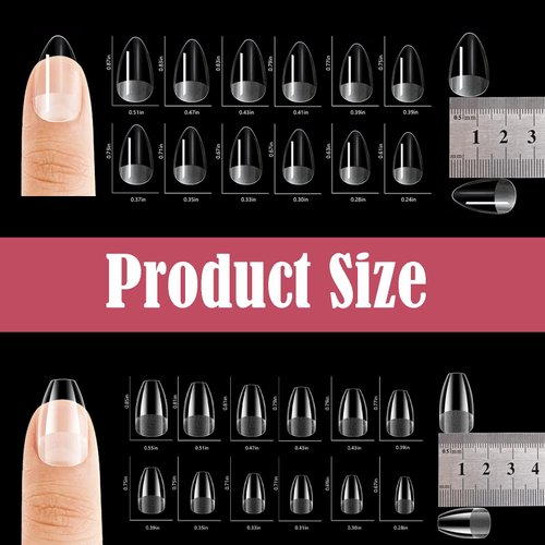 240pcs Short Square Nail Tips, Artificial Flake Nail Tips,Short Acrylic False Nails Tips for Nail Extension Art & Home DIY Nail Salon,Soft Gel Acrylic Nails(12 Sizes)
