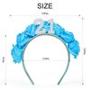 Wecoe 21st Birthday Headband Flower Crown Blue Flower Floral Headband Birthday Crown Tiara Happy 21st Birthday Decoration Gift for Her Party Favors Party Supplies Hair Accessories for Women Girls