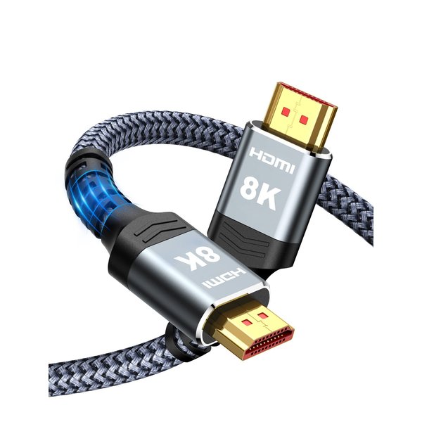 Highwings 8K@60 Long HDMI Cable 15FT, 48Gbps 2.1 High Speed Gaming HDMI Cord 4K120 144Hz RTX 3090 eARC HDCP 2.2&2.3 Compatible for PS5, SoundBar, AVR, UHD TV