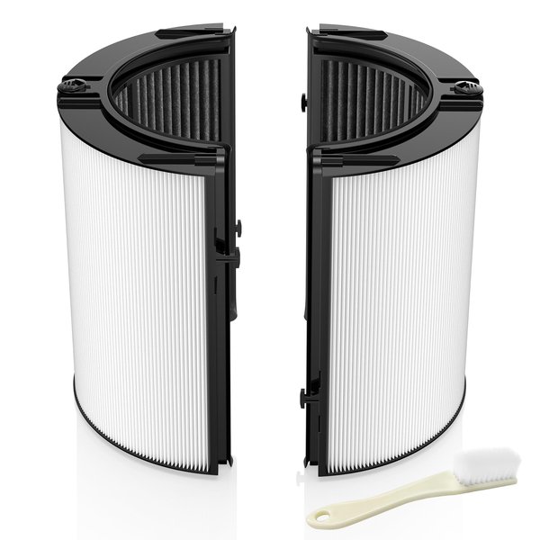2-IN-1 Filter Replacement Filter for Dyson TP06 HP10 TP07 HP06 TP04 PH01 HP09 TP10 TP09 HP07 Air Purifier 360° Combi Glass Pure Cool Hot Humidify Fan, Upgrade 2-IN-1 HEPA + Carbon Filter, 1-Pack