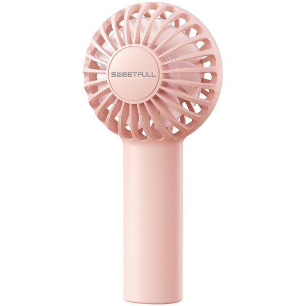 SWEETFULL Mini Portable Fan Powerful Handheld Fan Rechargeable,3 Speeds Personal Small Hand Fan for Travel Makeup Eyelash Fan for Stylish Kids Girls Women USB Cute Design