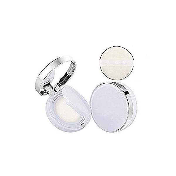 DNHCLL White Empty Luxurious Portable Air Cushion Puff Box BB Cream Container Dressing Case Powder Box with Air Cushion Sponge Powder Puff and Mirror(15ml,0.5oz)