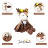 JUSTQUNSEEN Deer Stuffed Animal, 17" Reindeer Plush Toys, Cute Stuffed Animals Deer Ballerina Doll, Stuffed Animals for Girls, Soft Plush Doll Animal Toy, Christmas Birthday Gifts for Baby Kids Girls