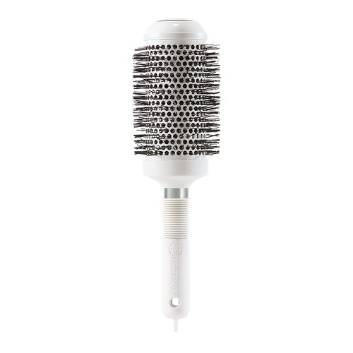 Cricket Technique Silk 2” Thermal Seamless Barrel Hair Brush Ceramic Tourmaline Ionic Bristle Anti-Static Hairbrush for Blow Drying, Curling and Styling for All Hair Types white
