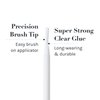 AOA Studio Eyelash Lash Glue Enhancers 4pcs Strip Lash Adhesive Strong Hold Water Proof Formula No Irritation Latex Free Long Lasing Quick Dry Eyelash adhesive 0.17oz Each (4 Pack) (Clear)