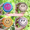 MUBYOK 3inch Pack of 100 Smiley Freshie Cardstock Cutouts Round for Car Freshies Supplies,Aroma Beads and Circles Freshies Silicone Molds Accessories