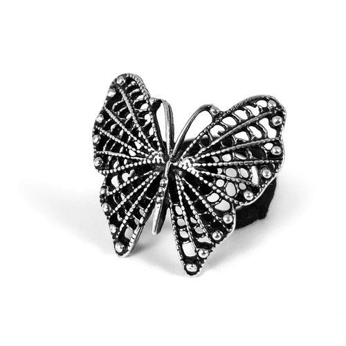 Ponytail Holder, Hair Accessory, Women's Hair Tie, Butterfly, Handcrafted in the USA by Oberon Design