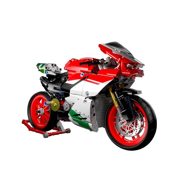 dOvOb Motorcycle V4 Model Building Blocks Set, 803 Pieces Bricks, Build a Stylish Motorbike Display Model, Collectible Building Kit for Kids or Adults