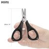 Booms Fishing S01 Fishing Scissors for Braided Line, Fishing Line Cutter Saltwater and Freshwater, Fishing Serrated Shears with Retractor, 3.9” Black