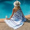 Arkwright Sandfree Turkish Beach Towel - 100% Cotton, Sand Resistant Oversized Pool Towel for Hotel, Resort, Hot Tub, Spa, Bath, and Travel, 35 x 75 in, Cool