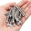 Adiyer Extra Long Outlet Screws 40pcs 6-32 x 2 Inch White Painted Electrical Outlet Screws Outlet Extender Screws Machine Screws for Fix Wonky and Sunken Outlets, 304 Stainless Steel