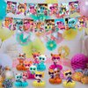 karg 8Pcs Cat Party Decorations, Cute Honeycomb Centerpieces Table Toppers, 3D Double Side Cake Toppers,Cat Birthday Supplies for Girls and Boys