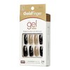 Gold Finger Gel Glam Design Nail, Press On Nails, Gel Nail Kit, Polish Free Manicure Long Length (GD16)