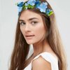 Blue Butterfly Flower Crown for Women Girls Boho Butterfly Headband Adjustable Headband Hair Accessories for Women Girls