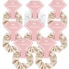 EOLUCC 8 PACK Bridesmaid Proposal Gifts Scrunchies Hair Ties Bachelorette Party Favors Gift for Bridal Wedding -To Have and To Hold Your Back (Beige & White)