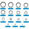 350 Pcs retaining rings, Snap Rings Assortment Kit, Circlips Snap External Retaining Rings, C Clips, External Circlip Snap External Retaining C-Clips Rings Set, 15 Sizes