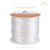 BEADNOVA 1mm Elastic Stretch Crystal String Cord for Jewelry Making Bracelet Beading Thread 60m/roll (Clear White)
