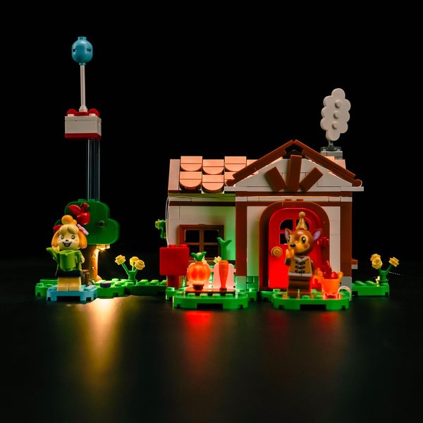 Brickshining LED Lighting Compatible with Lego Isabelle's House Visit 77049, Light Kit Compatible with Lego 77049, Giving Light to Model, NOT Included The Model Set（Standard Version）