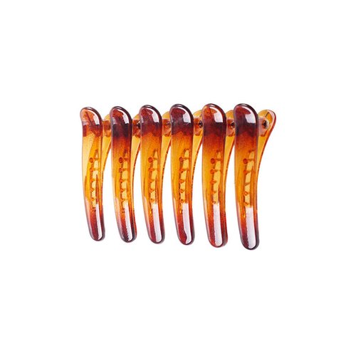 12 PCS Plastic Duck Bill Hair Clips Hairpins Hairgrip for Women Professional Hairdressing Hair Barrettes Hair Accessories (Length -1.9", Brown)